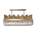 Modern Metal Indoor Decoration Lighting Luxury Chandeliers Wholesale Glass Rectangular Chandelier